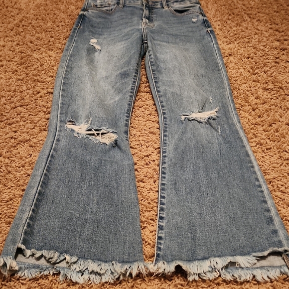 Hidden Denim - Hidden Distressed Blue Women's Flare Jeans Size 26